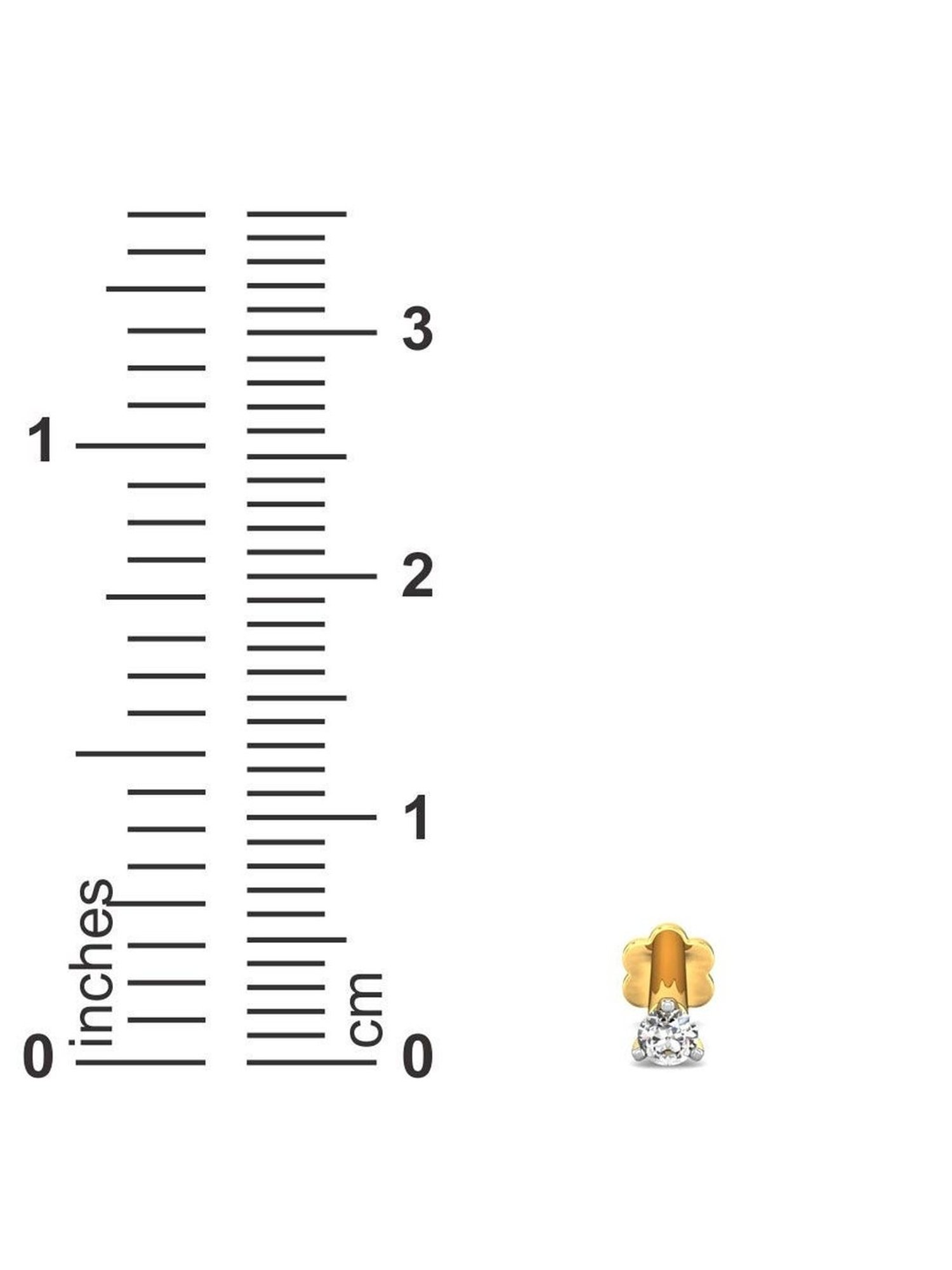 Malabar Gold and Diamonds 18 kt Gold & Diamond Nosepin