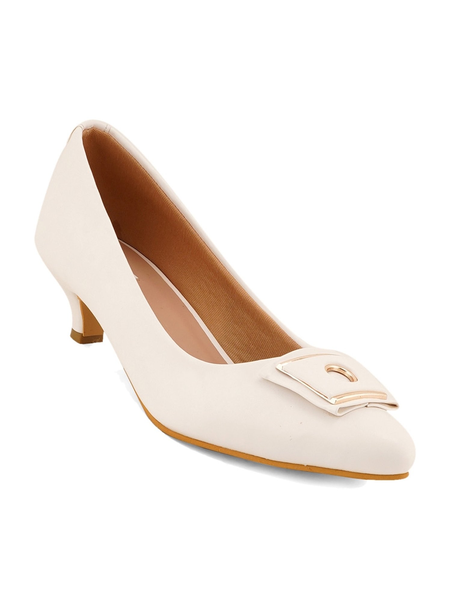 Elle Women's White Casual Pumps