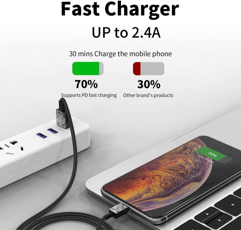 iFory Lightning Cable, iPhone Charger [Apple MFi Certified / 3ft 2 Pack/Black] Fast Charging Cord Compatible with iPhone 11 Pro Max, 11 Pro, X, Xs, Xr, Xs Max, 8/8 Plus, 7/7 Plus