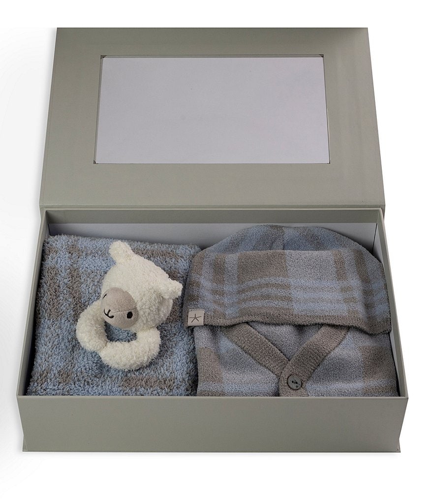 Barefoot Dreams Baby 3-18 Months CozyChic Plaid Baby Bundle Set