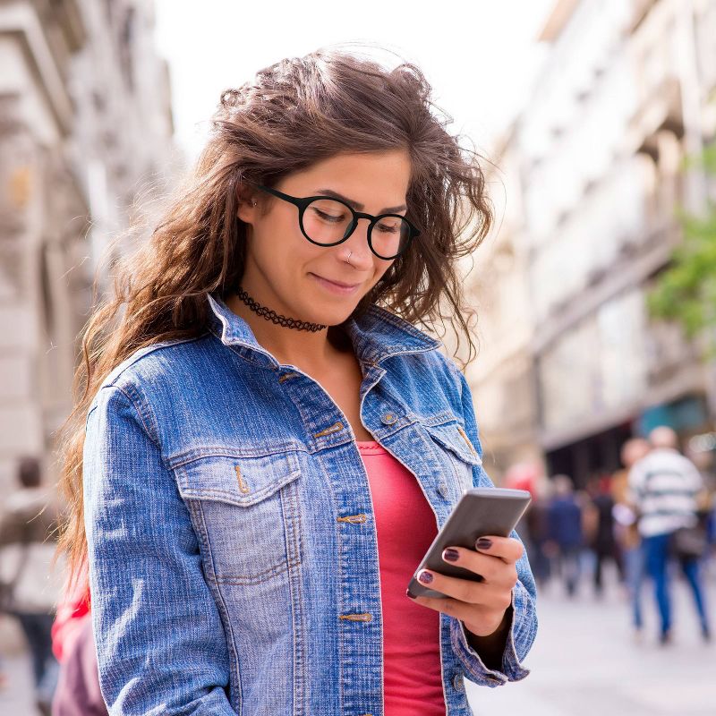 ICU Eyewear Screen Vision Blue Light Filtering Round Glasses - Matte Black