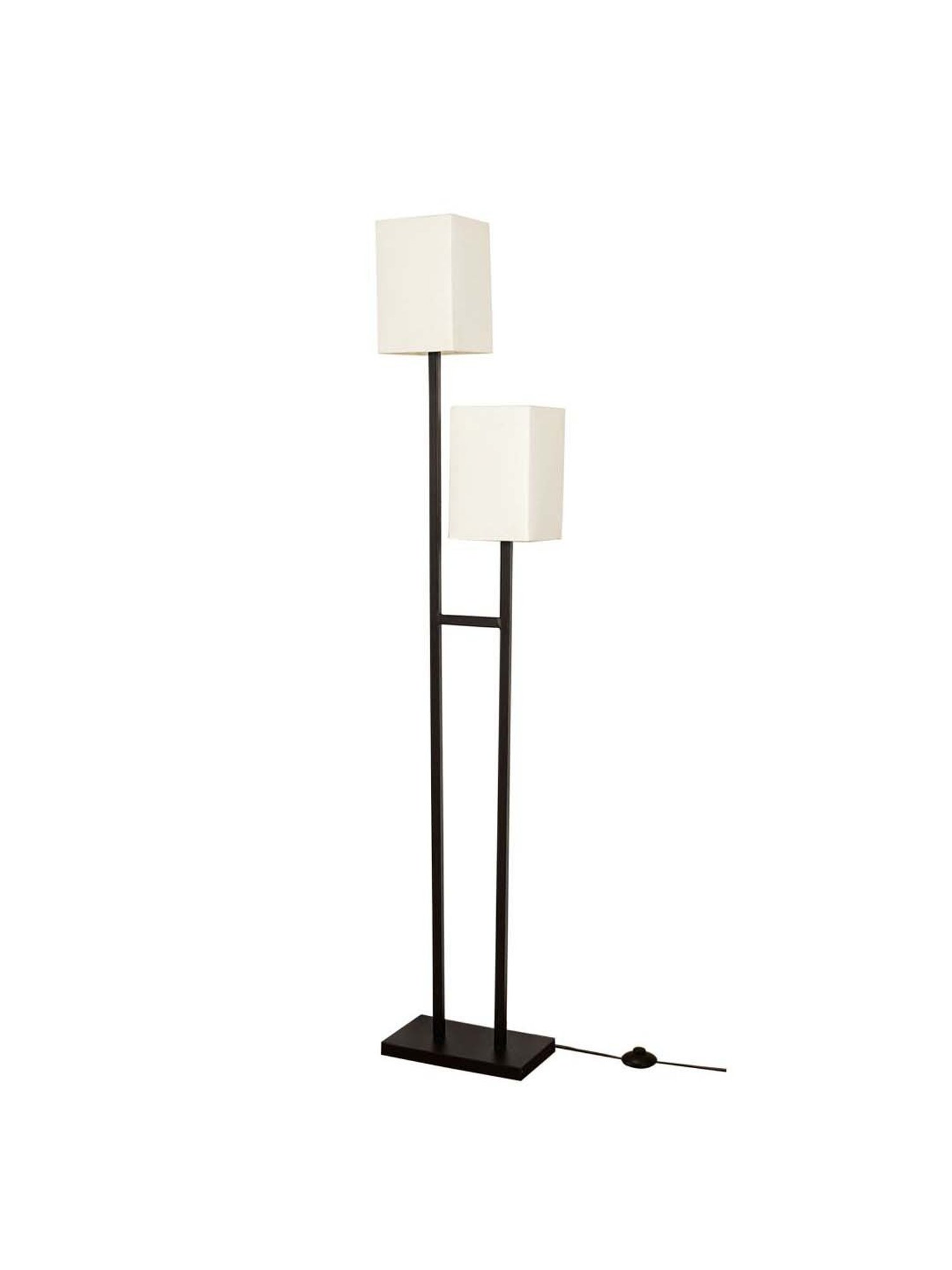 Kapoor E Illuminations Twin Black Metal 2-Lights Floor Lamp