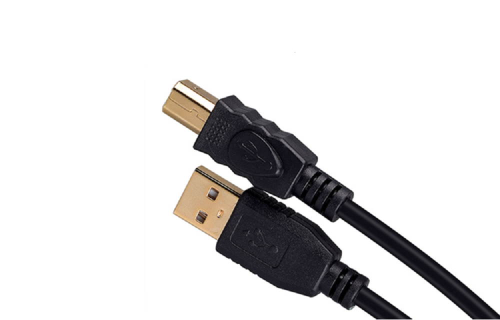 Tekit 24K Gold plated USB 2.0 Cable - A-Male to B-Male,USB 2.0 A Male to B Male Cable with Ferrite Black 28/24# AWG, 16.4ft/5m