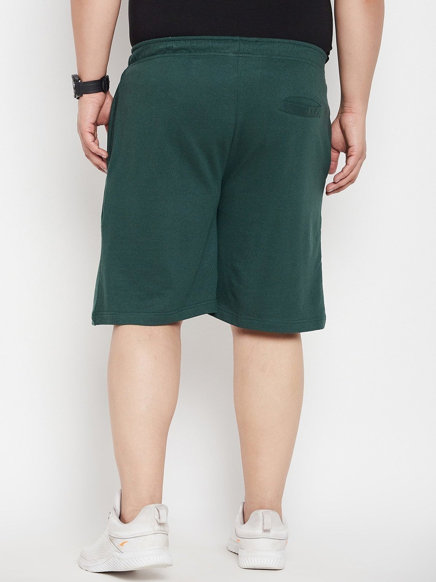 Bigbanana Bottle Green Regular Fit Printed Shorts