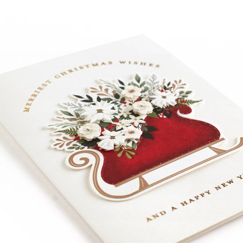 Minted 10ct Flowers for Christmas Boxed Cards