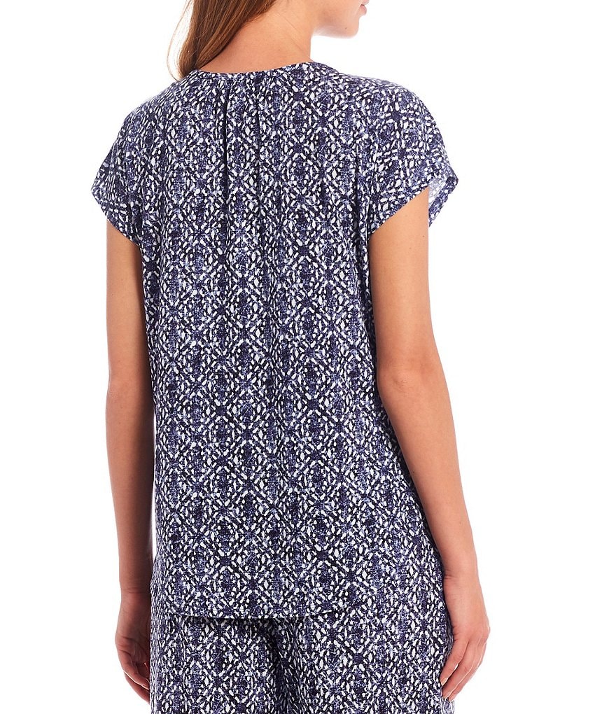 Nottibianche Printed Jersey Knit Coordinating Sleep Top