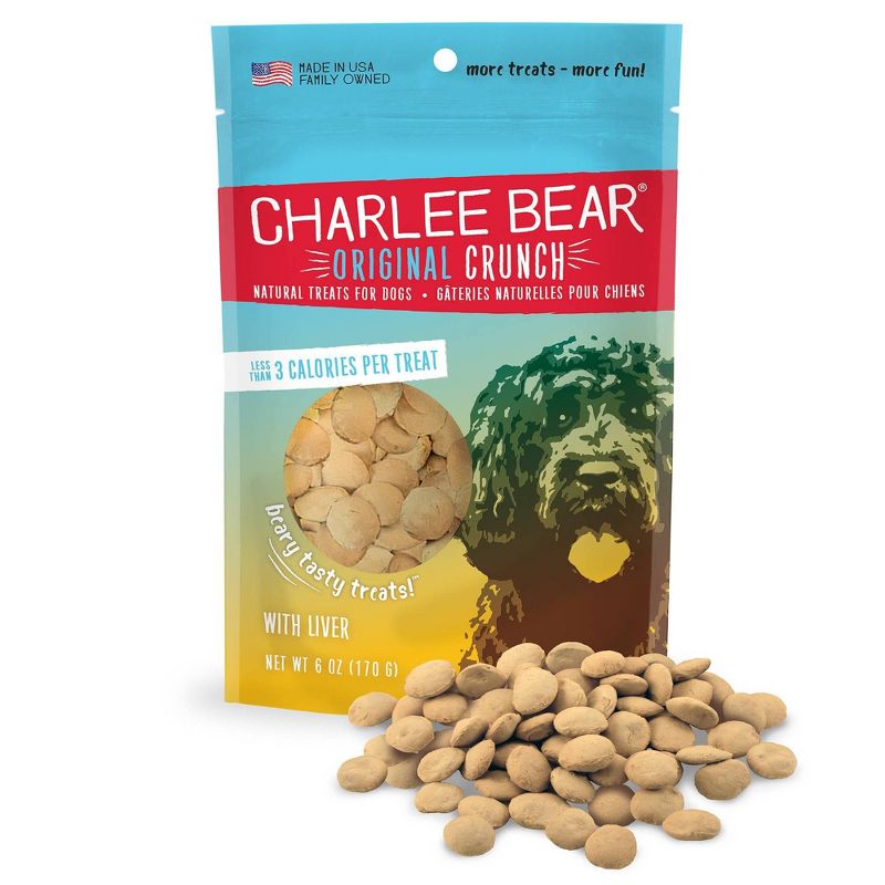 Charlee Bear Original Crunch Liver Dog Treats - 6oz