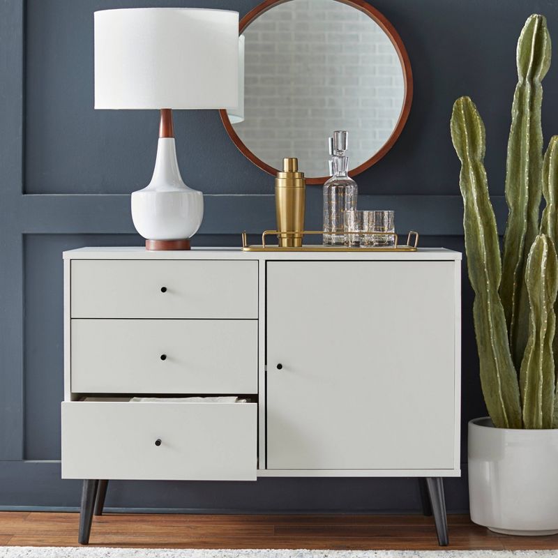 Teresa Mid Century Buffet White/Gray - Buylateral