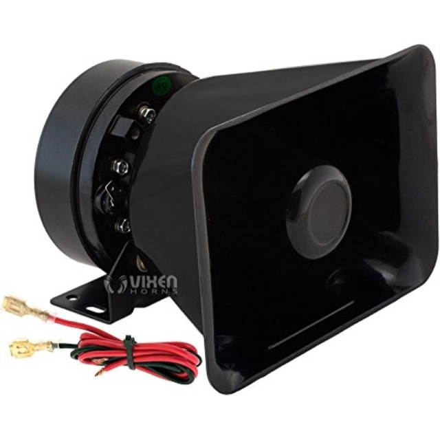 Vixen Horns Loud 100W Alarm Siren/PA/Public Address Speaker Black VXS9118