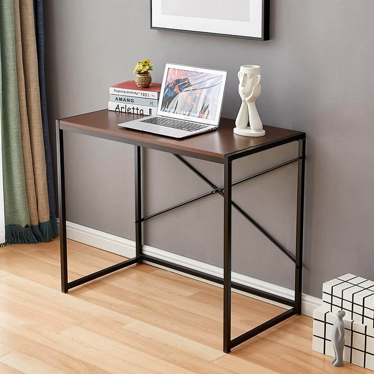 Lifetech Computer Desk 43.3" Modern Study Writing Desk for Home Office Simple Small Desk for Small Spaces, Black