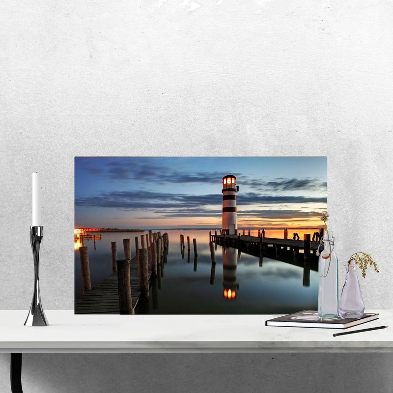 Northlight LED Lighted Coastal Sunset Lighthouse Scene Canvas Wall Art 15.75" x 23.5"