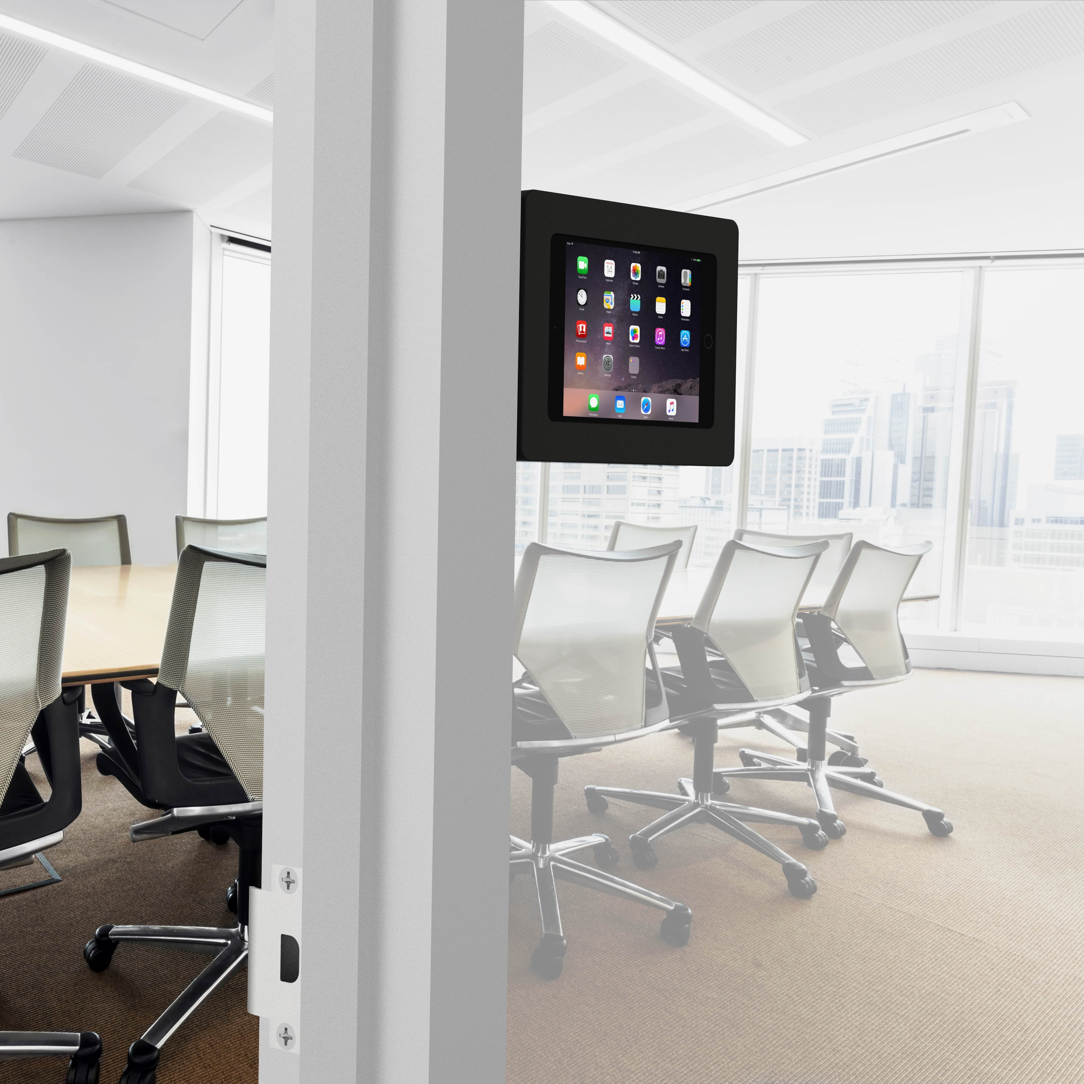 VidaMount Black Enclosure and Fixed Permanent Glass Mount [Bundle] compatible with iPad Mini 4 & 5