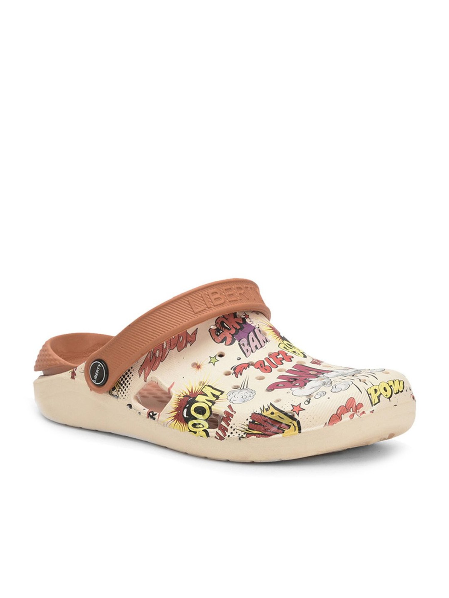 Aha By Liberty Men's Cream Back Strap Clogs