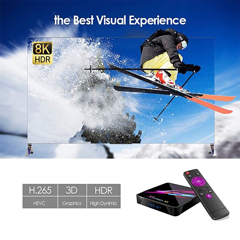 100 TV Box X10 Smart Box with Backlit Wireless Mini Keyboard 4GB RAM 32GB ROM RK3318 QuadCore 64bit CortexA53 Support 24GHz 5GHz WiFi 4K UHD Bluetooth 40