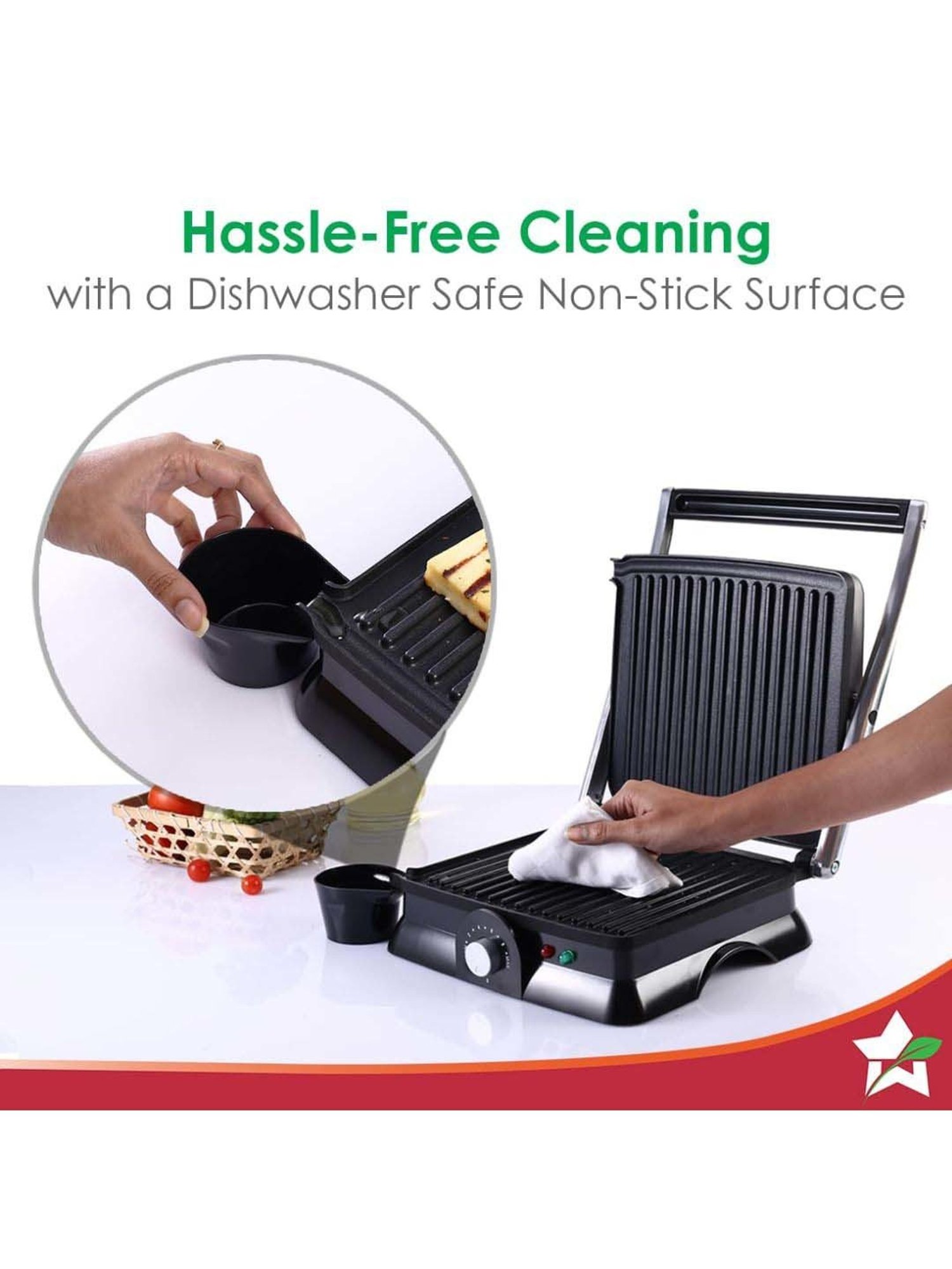 Wonderchef Sanjeev Kapoor Tandoor Family Size Electric Grill & Sandwich Maker (1600W,Black & Silver)