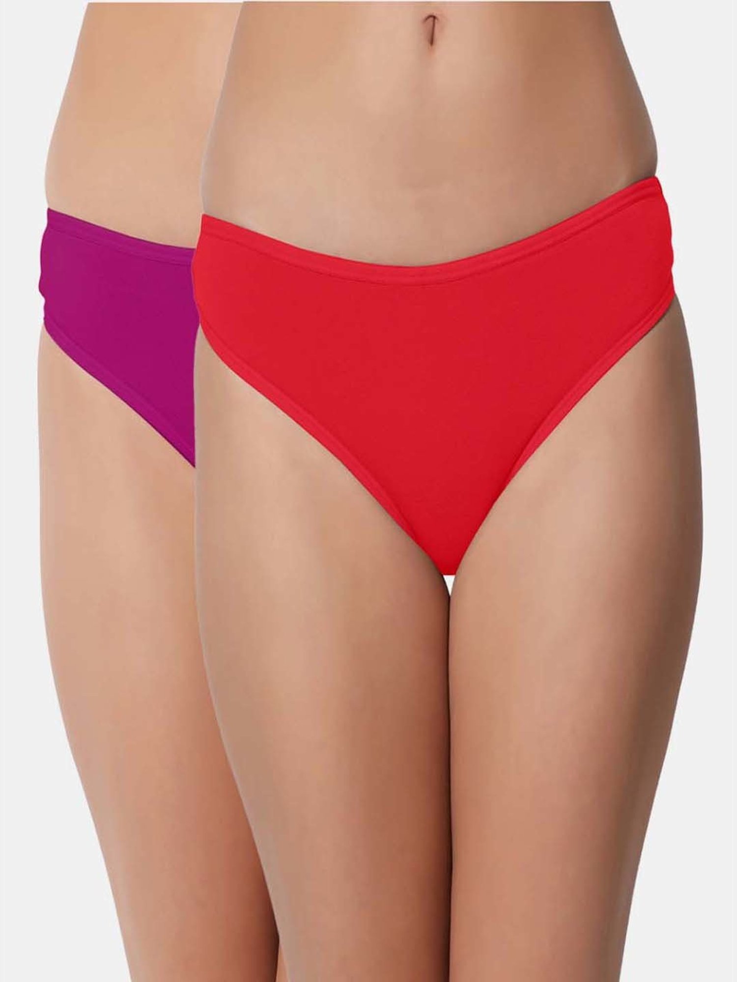 Bleeding Heart Red & Purple Thongs - Pack Of 2