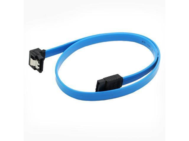 1 Unit - 90 Degree SATA Cable With Locking Latch 18Inch,SATA 3.0 SSD Cable HDD Cable Hard Drive Cable 6.0 Gbps