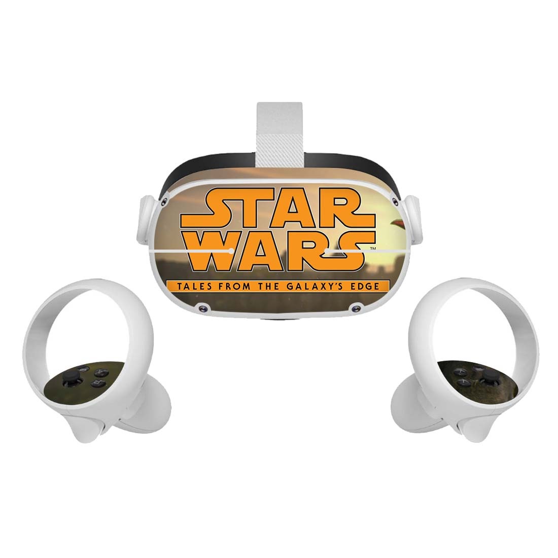 Amify Vinyl Skin Sticker for Oculus Quest 2 VR Headset Controller PVC Decals Cute Cartoon Wrap Cover for Oculus Quest 2 Accessories