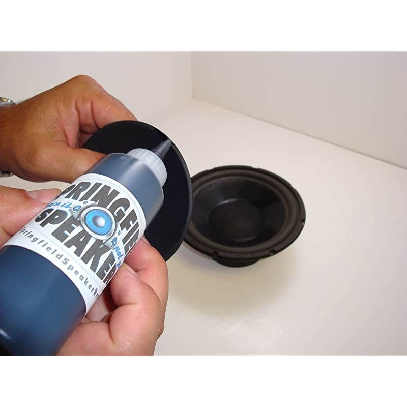 Black Rubberized Speaker Repair Adhesive Glue 2 oz