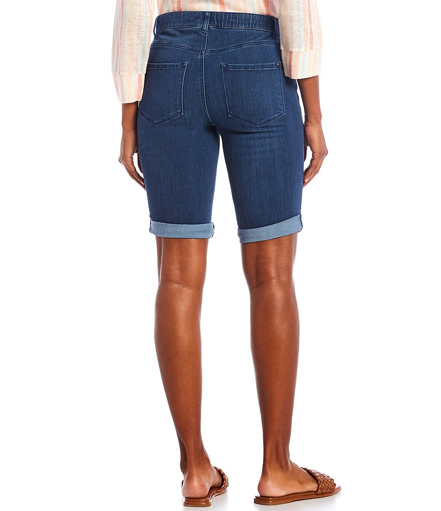Intro REPREVE&reg; Recycled Materials Cuffed Mid Rise Bermuda Shorts