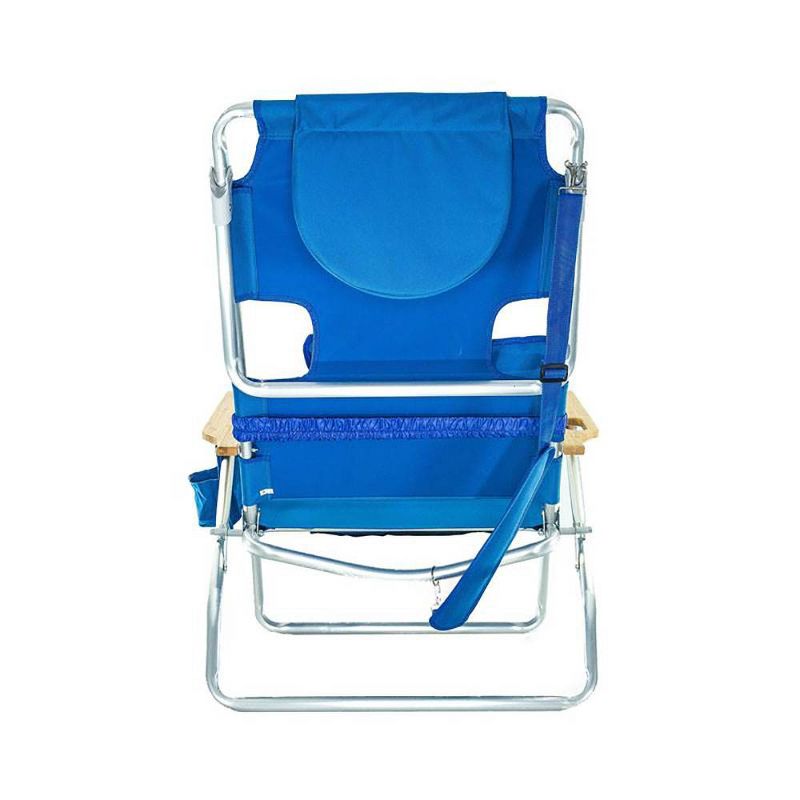 Ostrich Deluxe Padded 3-N-1 Outdoor Lounge Reclining Beach Chair, Blue