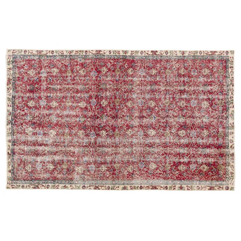 4'11"x7'10" Vintage One-of-a-Kind Ercolina Rug Red - Revival Rugs