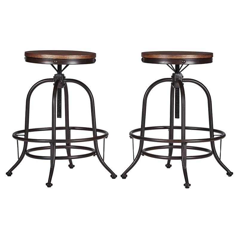 Set of 2 Mason Adjustable Swivel Barstool - Inspire Q