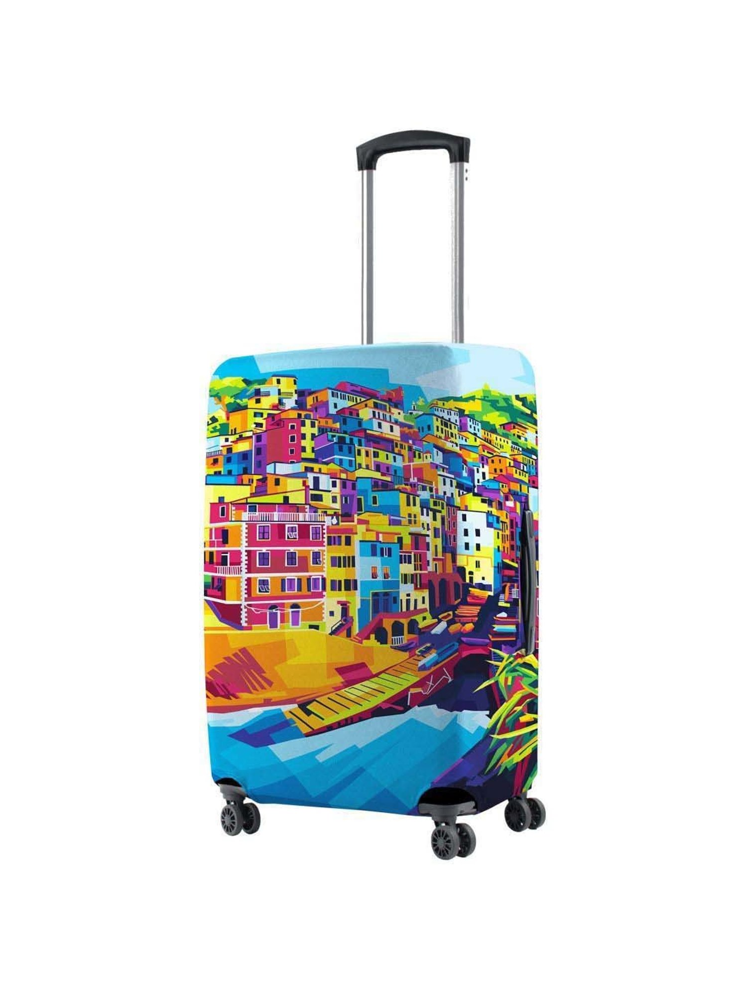Nasher Miles Polyester 55 cm (20 Inch) Small Protective Luggage Cover - Riomaggiore Design