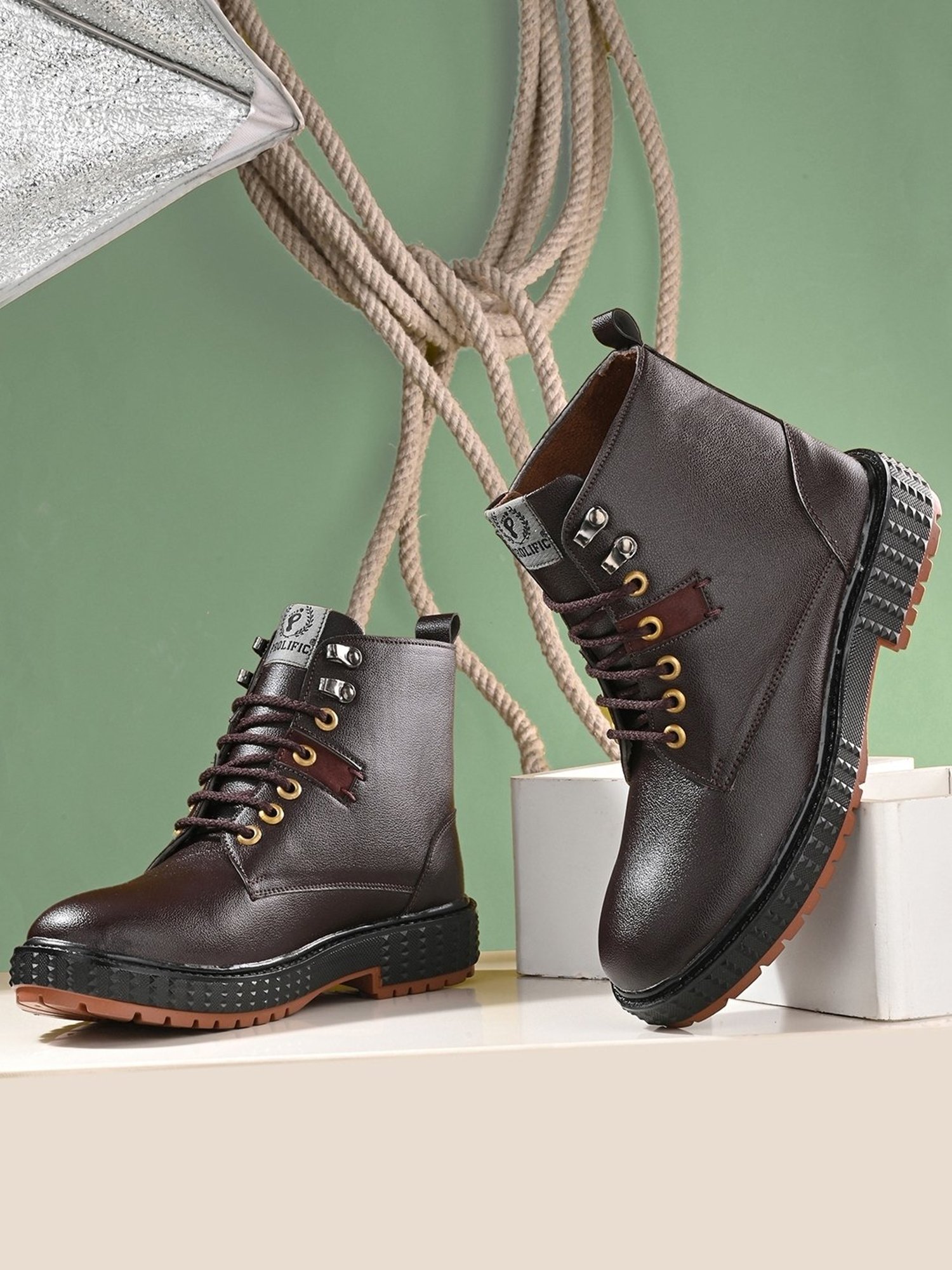 Prolific Men's Brown Derby Boots