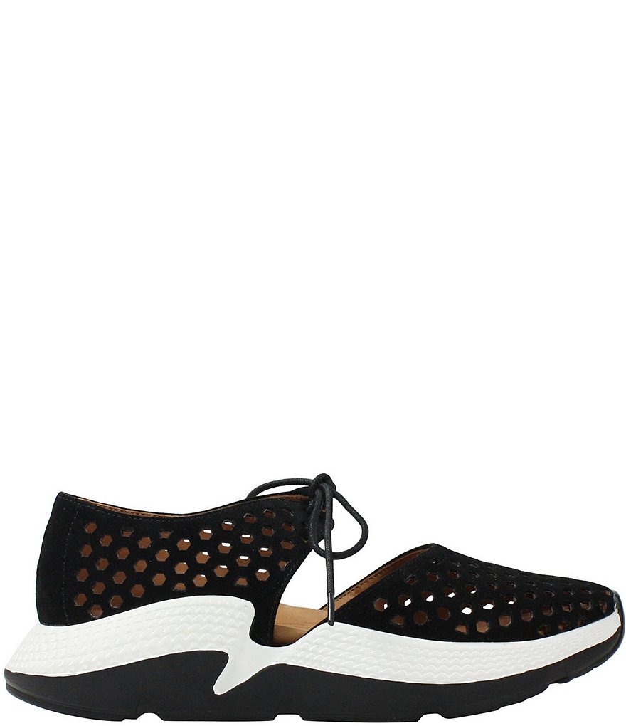 L'Amour Des Pieds Himar Perforated Suede Sneakers