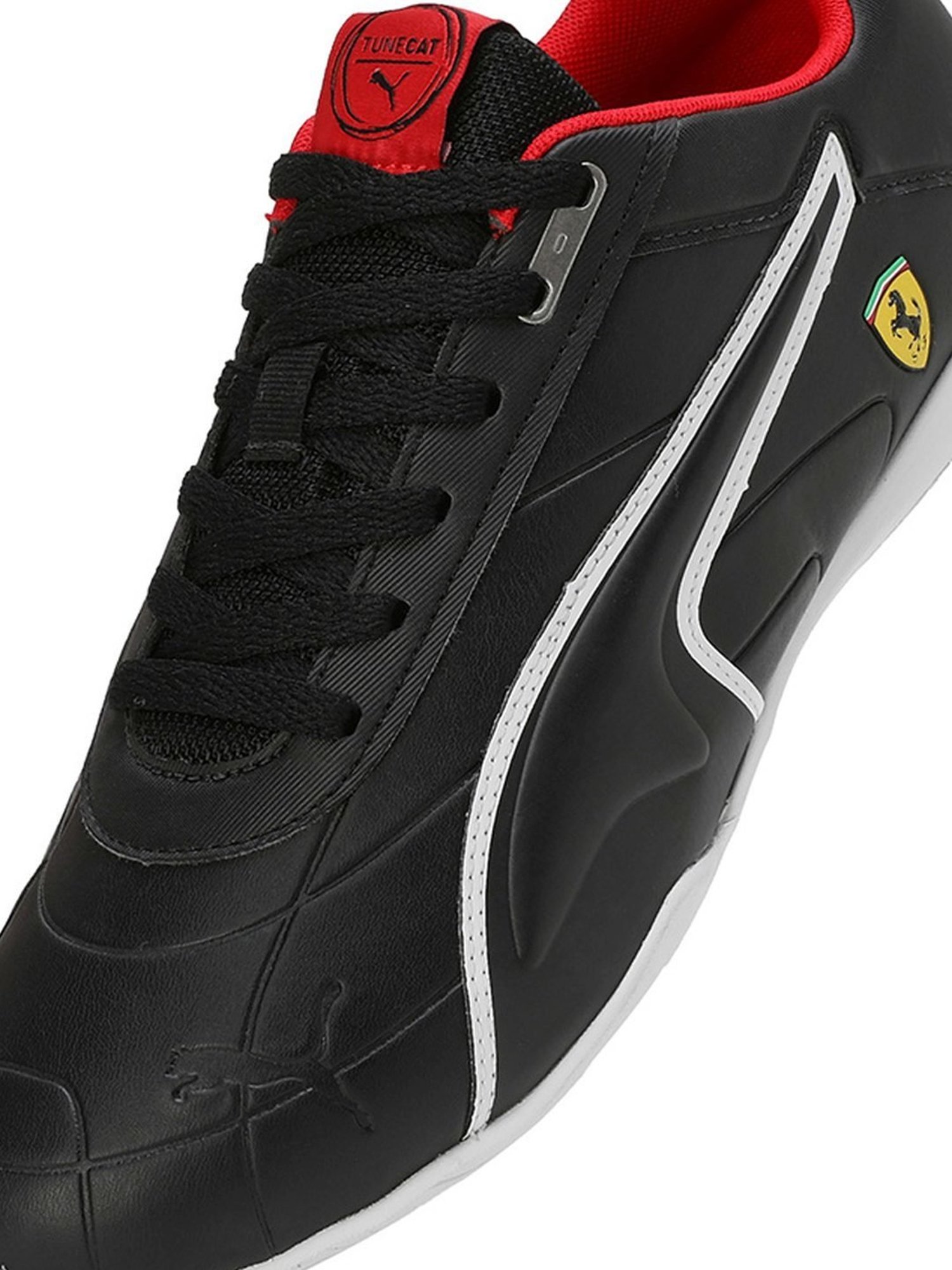 Puma Men's Scuderia Ferrari Tune Cat Black Casual Sneakers