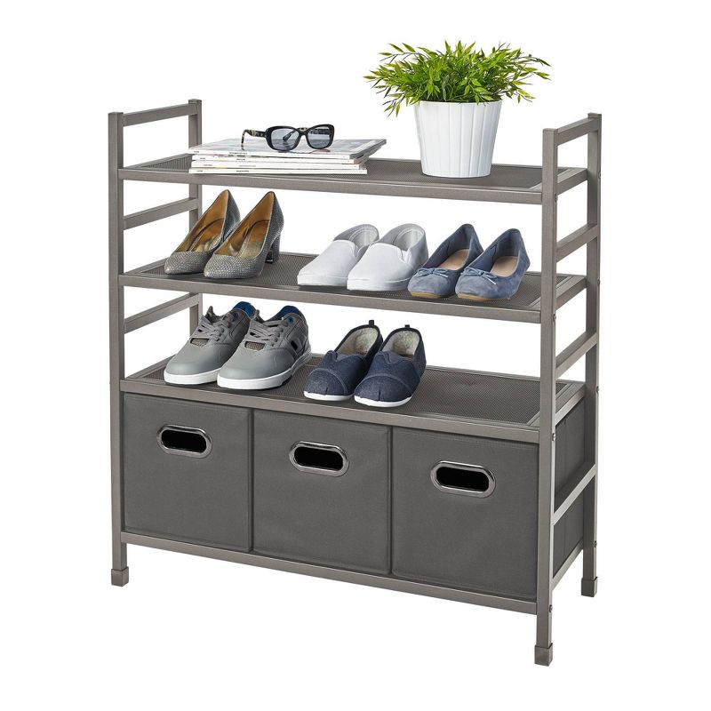 Neatfreak 4 tier Stackable Shoe Rack with Bins