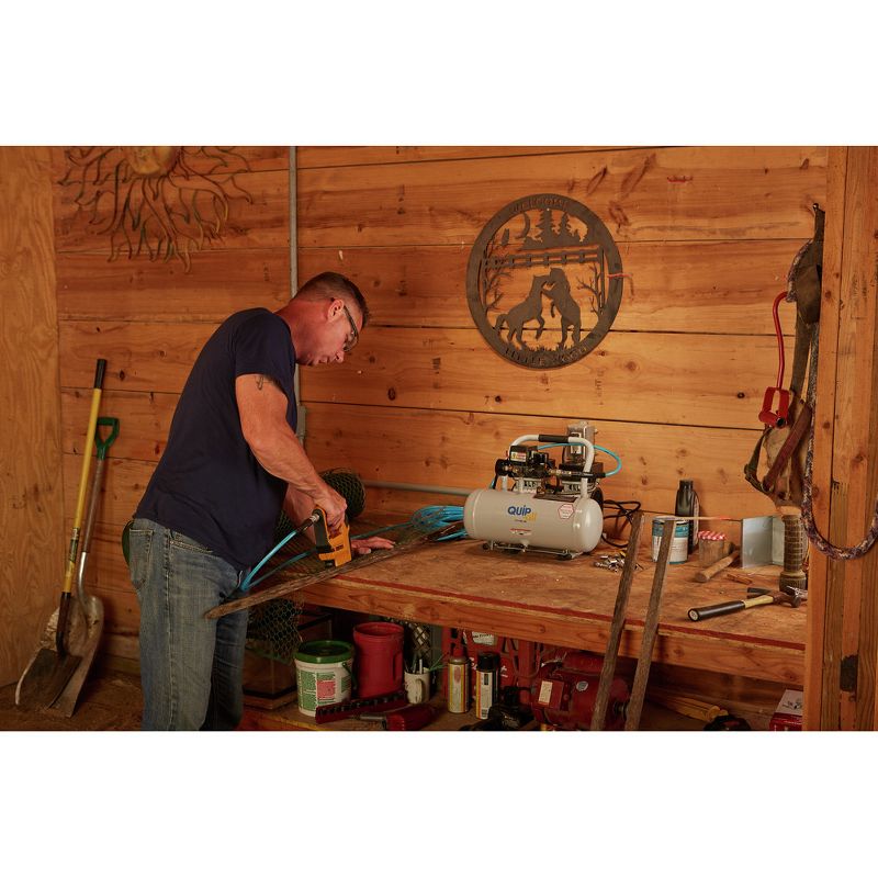 Quipall 2-1-SIL-AL 1 HP 2 Gallon Oil-Free Hotdog Air Compressor
