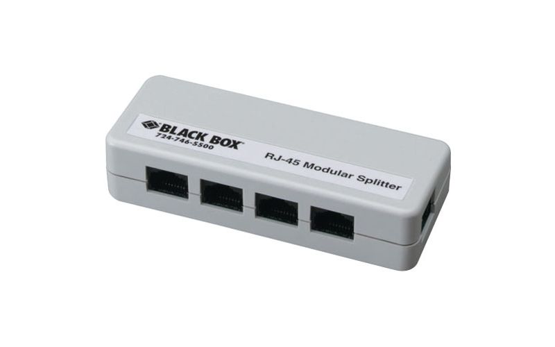 Black Box RJ-45 Modular Splitter, 5-Position, 8 x 8, Unshielded, A Pinning - Network (RJ-45)