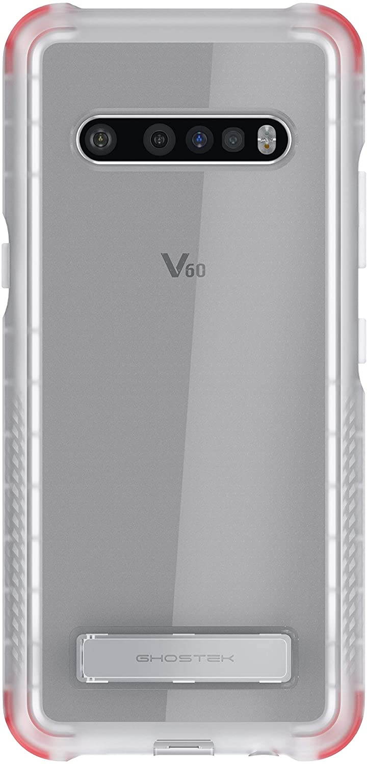 Ghostek Covert LG Velvet Case Clear with Kickstand and Grip Bumper Slim Phone Cover Ultra Thin Shockproof Design Heavy Duty Protection Wireless Charging for 2020 LG Velvet 5G (6.8 Inch) - (Smoke)