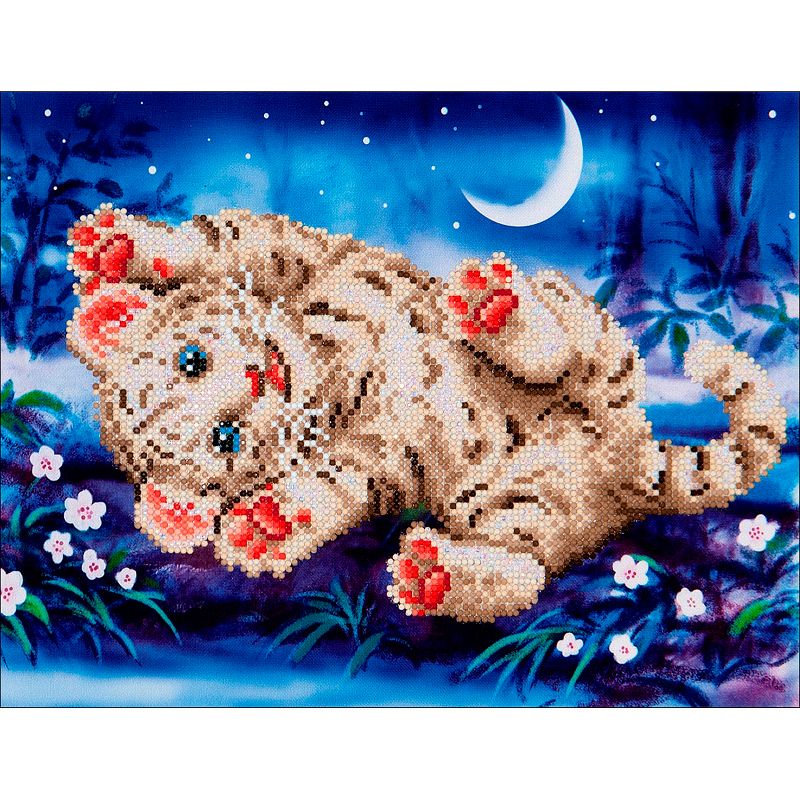 Diamond Dotz Diamond Embroidery Facet Art Kit 11"X14"-Baby Tiger Roly Poly
