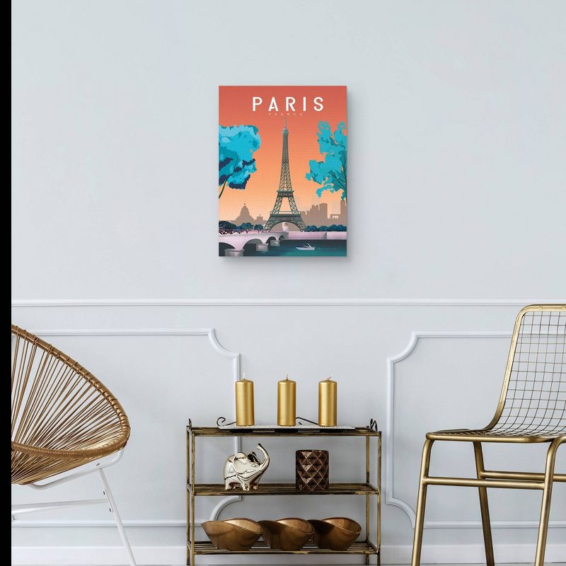 18" x 24" Paris 2 by Omar Escalante Canvas Art Print - Masterpiece Art Gallery