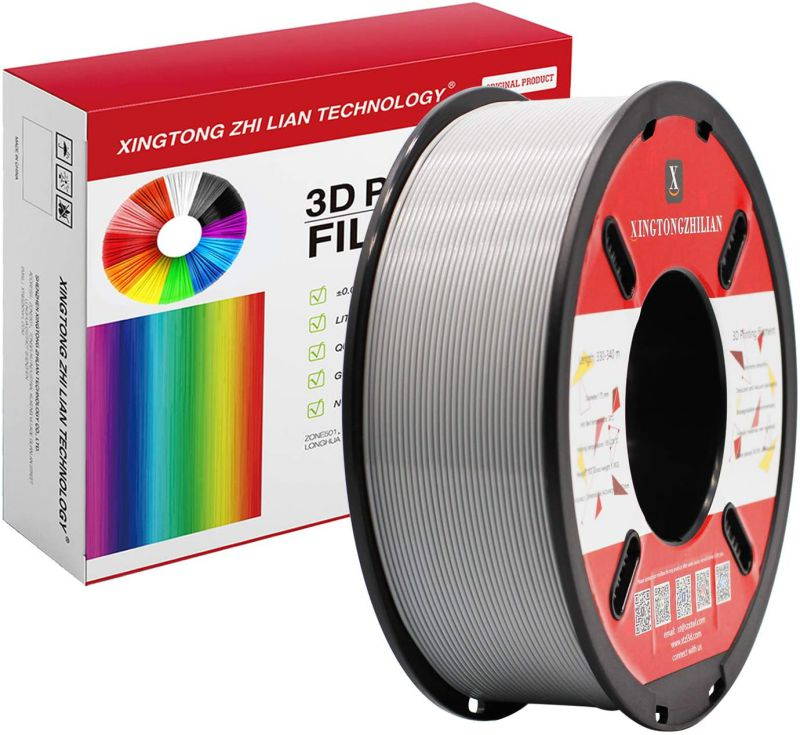 XTZL3D| PLA Material Printing Filament for 3D Printer, Gray,1kg, 1.75mm