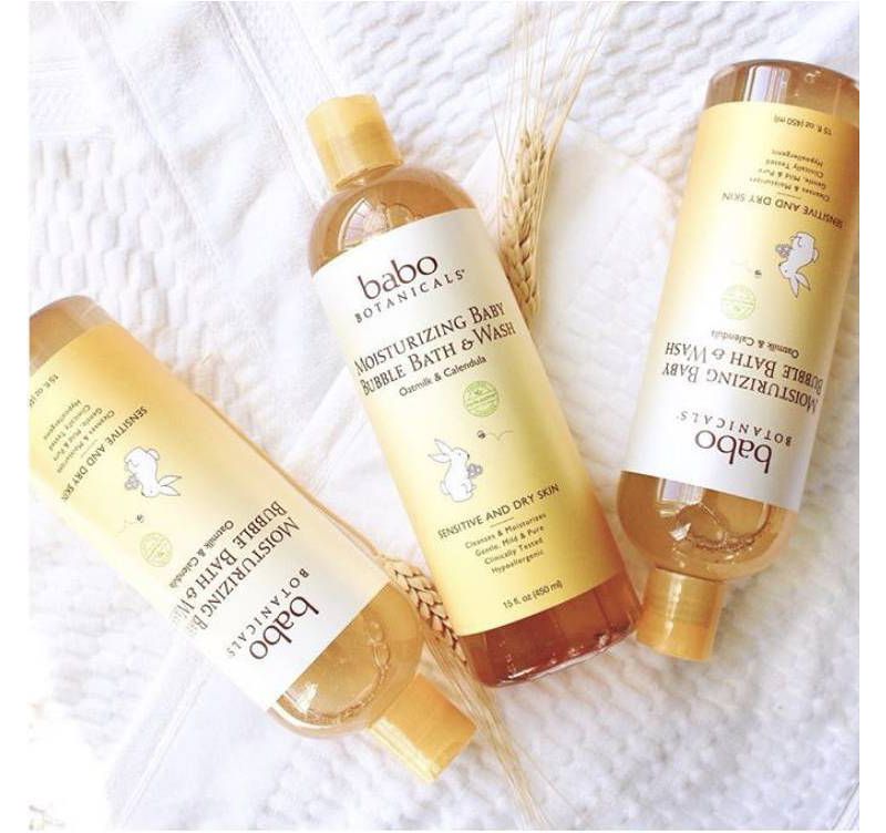 Babo Botanicals Moisturizing 2-in-1 Oatmilk & Calendula Baby Bubble Bath and Wash - 15 fl oz