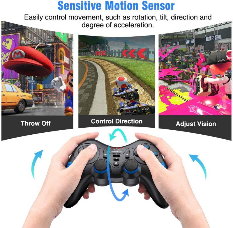 BEBONCOOL Wireless Pro Controller for Switch, Wireless Controller for Switch Pro Controller with Dual Shock, Motion Control Compatible with Switch/Switch Lite