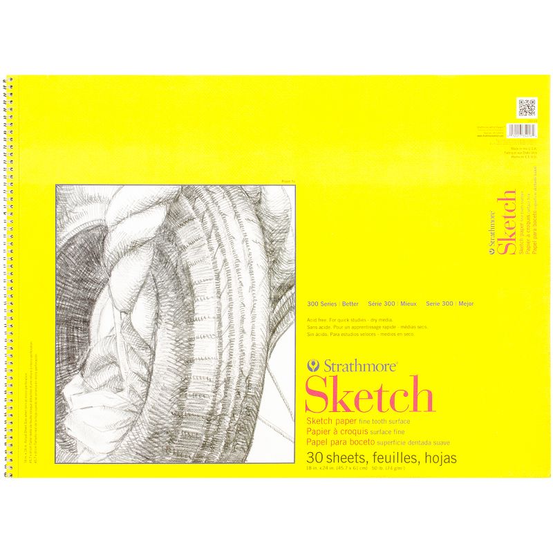 Strathmore Sketch Spiral Paper Pad 18"X24"-30 Sheets