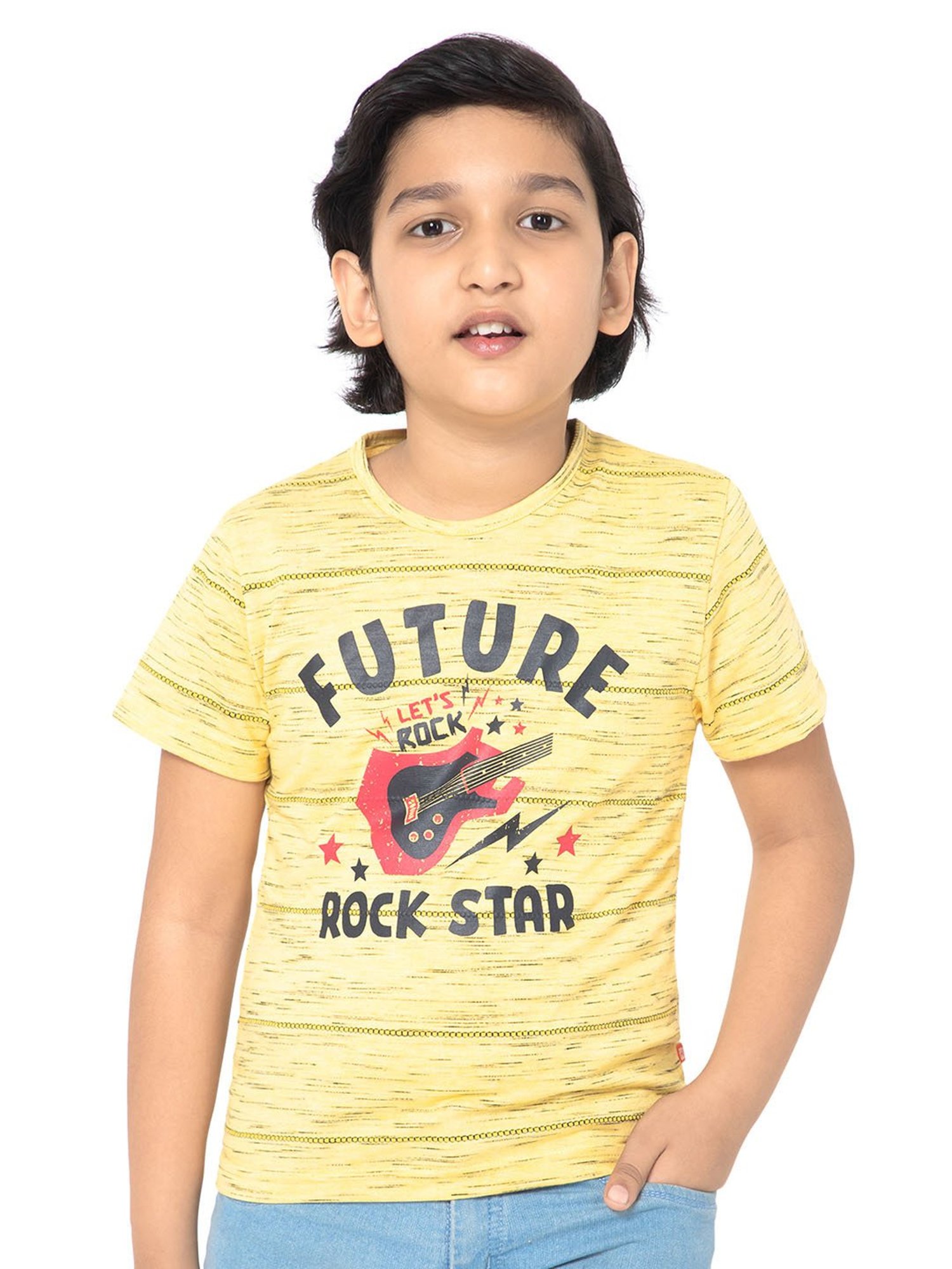Bodycare Kids Yellow Printed T-Shirt