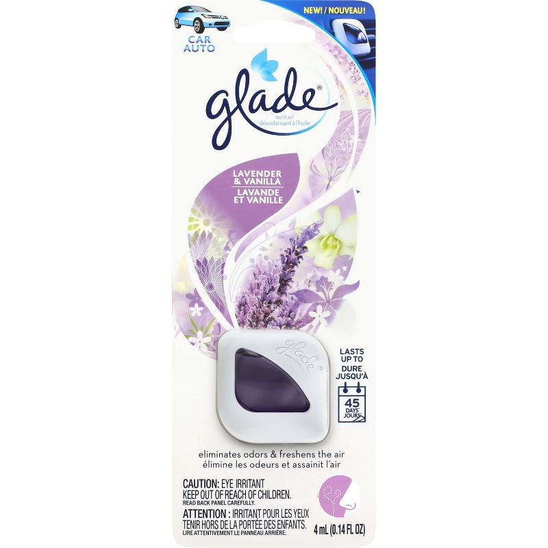 Glade Car Vent Lavender Vanilla Oil Air Freshener