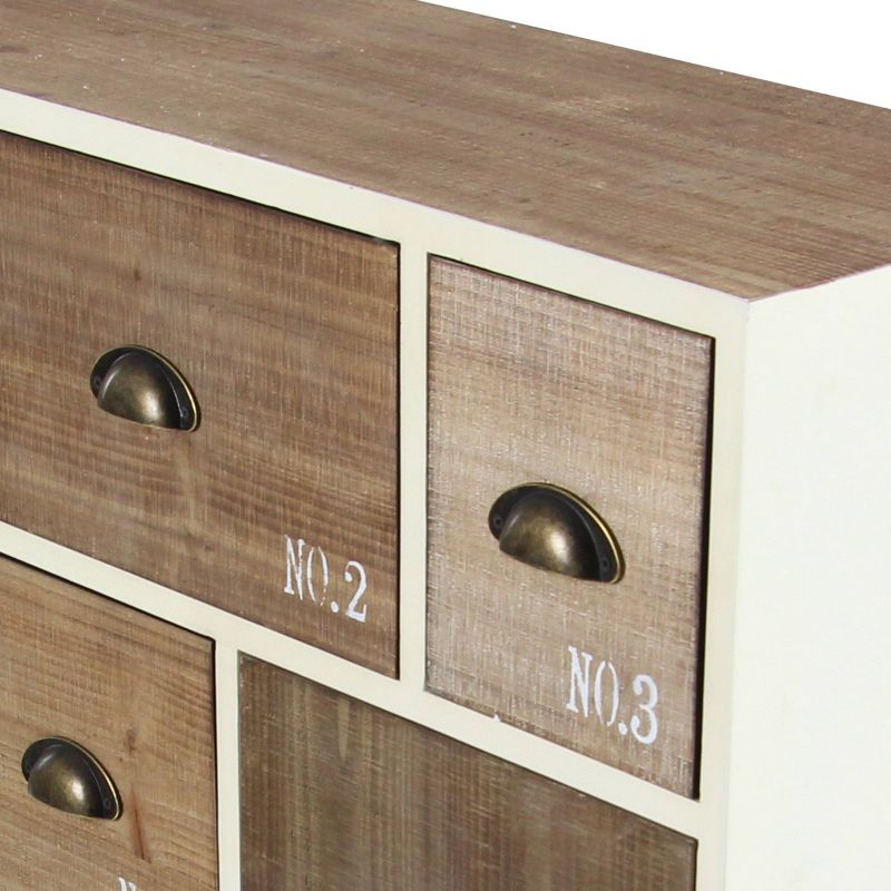 Wood and Metal 7 Drawer Buffet White/Black - Olivia & May