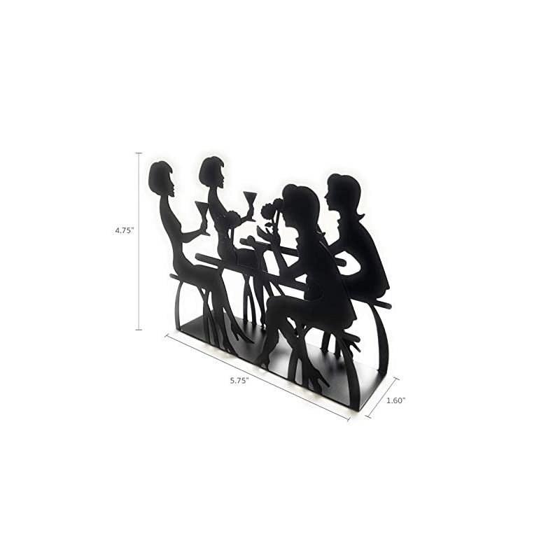 Holder: Freestanding Tissue Dispenser/Holder; Table Holder for Home Kitchen Restaurant Picnic Party wedding etc./ Galvanized Decor (Black)