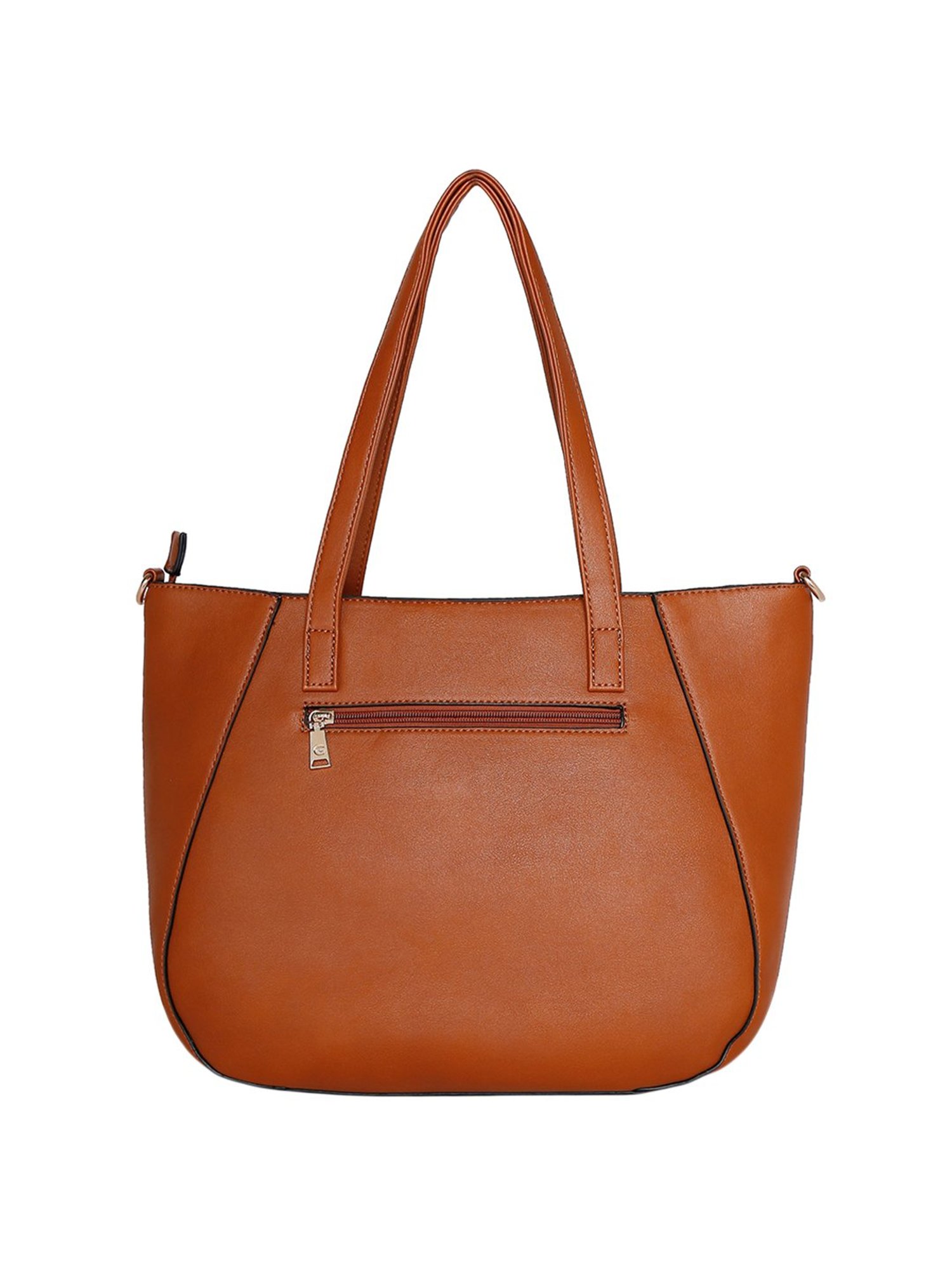 Giordano Brown Solid Medium Shoulder Handbag