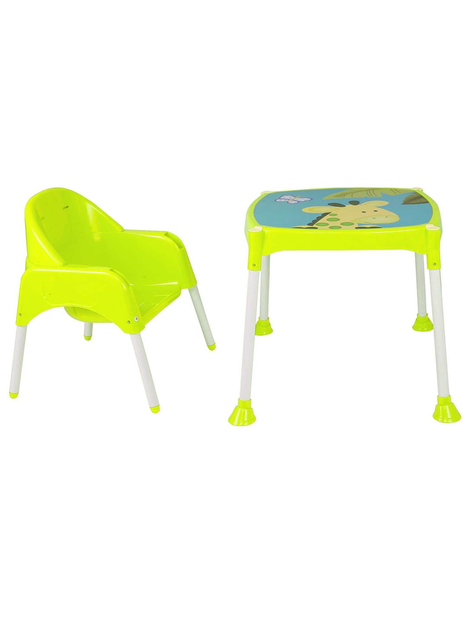 Baby Moo Giraffe Lime Green High Dining Chair