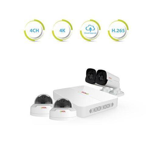 REVO America RU81B6G-2T Ultra HD 8 in 2TB NVR Surveillance System with 6 x 4 Megapixel Bullet Cameras, White