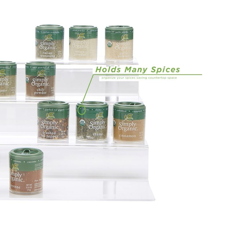 Mind Reader Acrylic 4-Tier Kitchen Cabinet Shelf, Clear