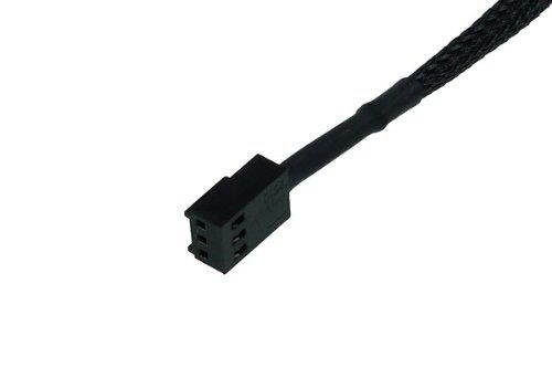 Phobya Y-Cable, 3-Pin to 3X 3-Pin, 60cm, Sleeved, Black